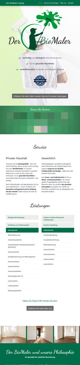 Webdesign Tablet - Referenz Vorschau für der-biomaler.de