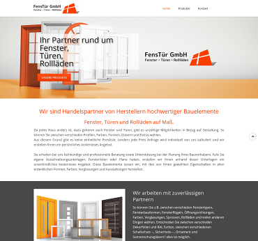Webdesign Desktop - Referenz Vorschau für fenstuer-gmbh.de