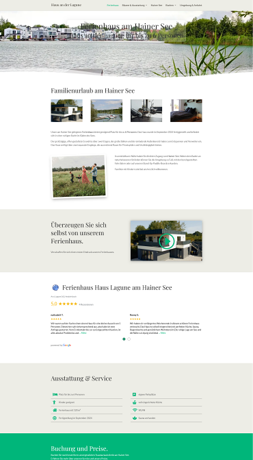 Webdesign Desktop - Referenz Vorschau für haus-an-der-lagune.de