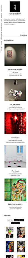 Webdesign Smartphone - Referenz Vorschau für hana-hazem.com